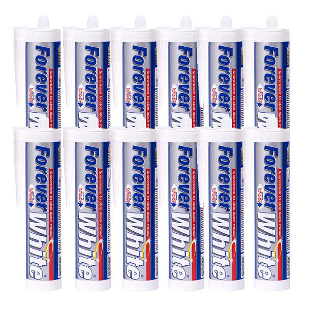 Everbuild Forever White Anti Bacterial Silicone Box of 12