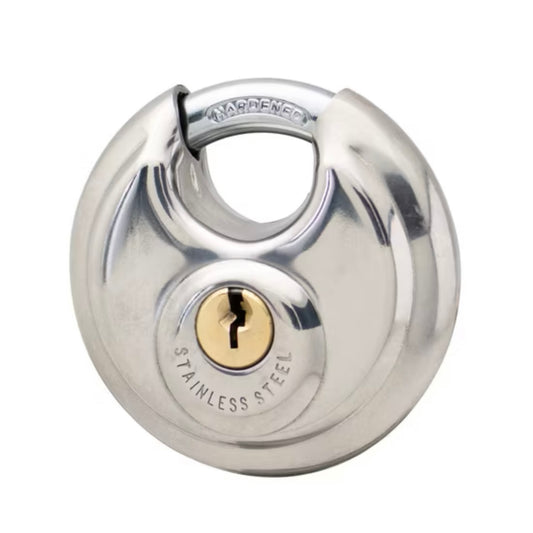 Tri Circle 60mm Stainless Steel Disc Padlock