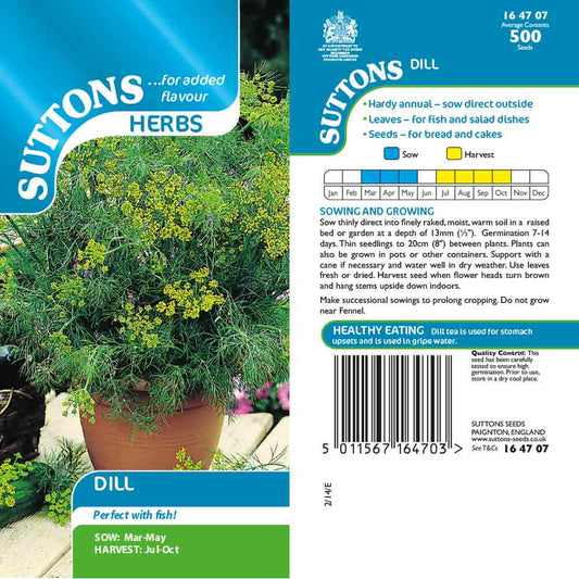 Suttons Herbs Dill Seeds