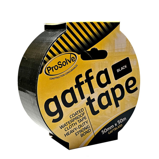 Prosolve Black Gaffa Tape 50mm x 50m