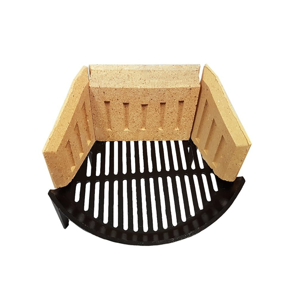16" Heavy Duty Stool Grate with Side Bricks & 9" Back Brick
