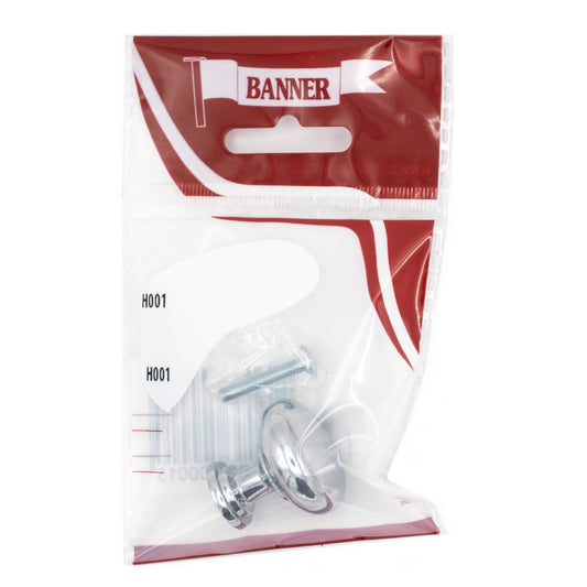 Banner Polished Chrome Mushroom Door Knob 30mm