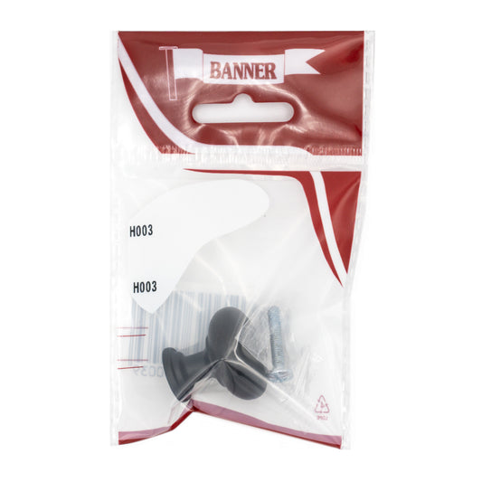 Banner Matt Black Mushroom Door Knob 30mm