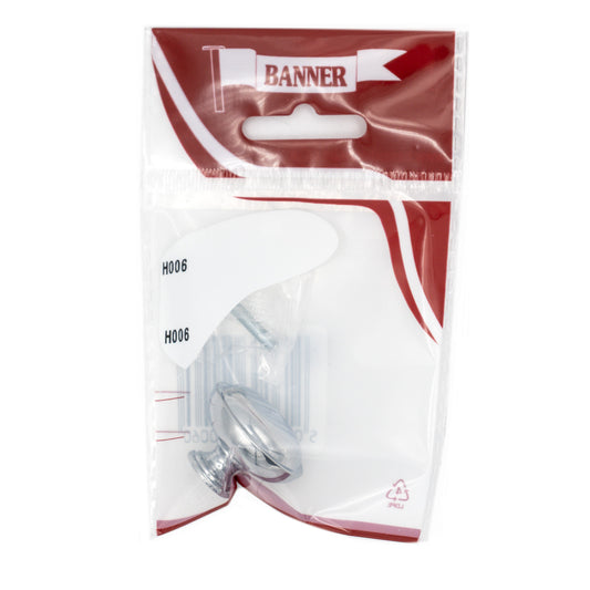 Banner Polished Chrome Ringed Door Knob 30mm