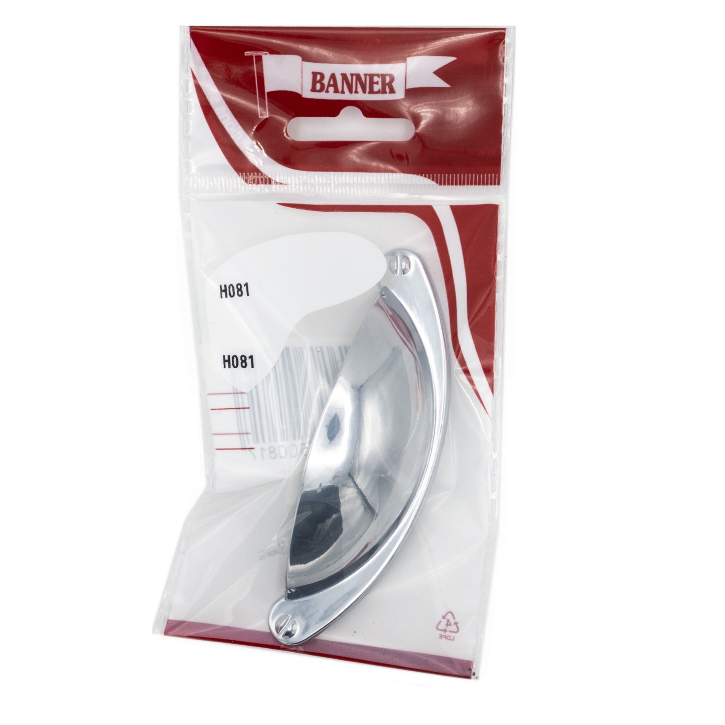 Banner Polished Chrome Cup Pull Cupboard Handle 64mm