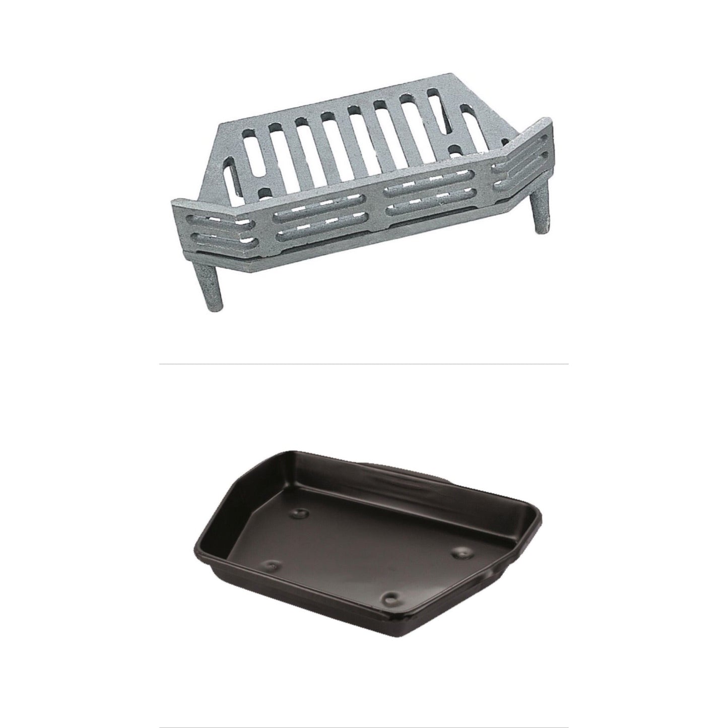 16" WW Victorian Black Fire Grate with 11" Ashpan