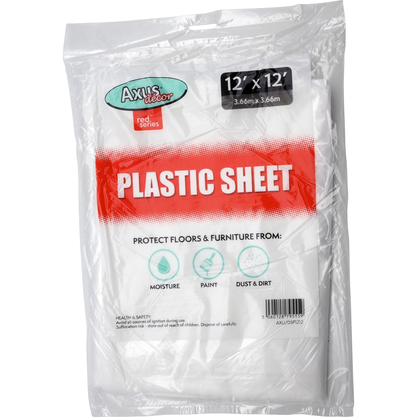 Axus Decor Plastic Dust Sheet 12' x 12'