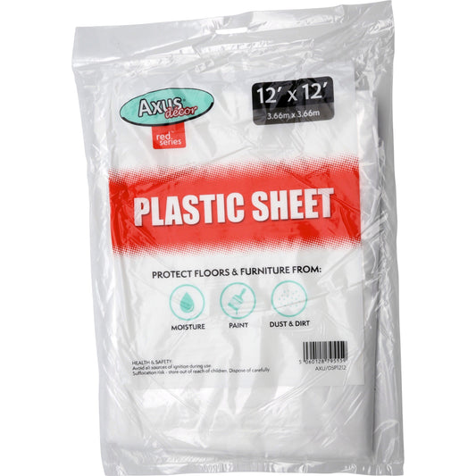 Axus Decor Plastic Dust Sheet 12' x 12'