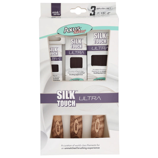 Axus Decor Silk Touch Ultra Paint Brush 3 Pack