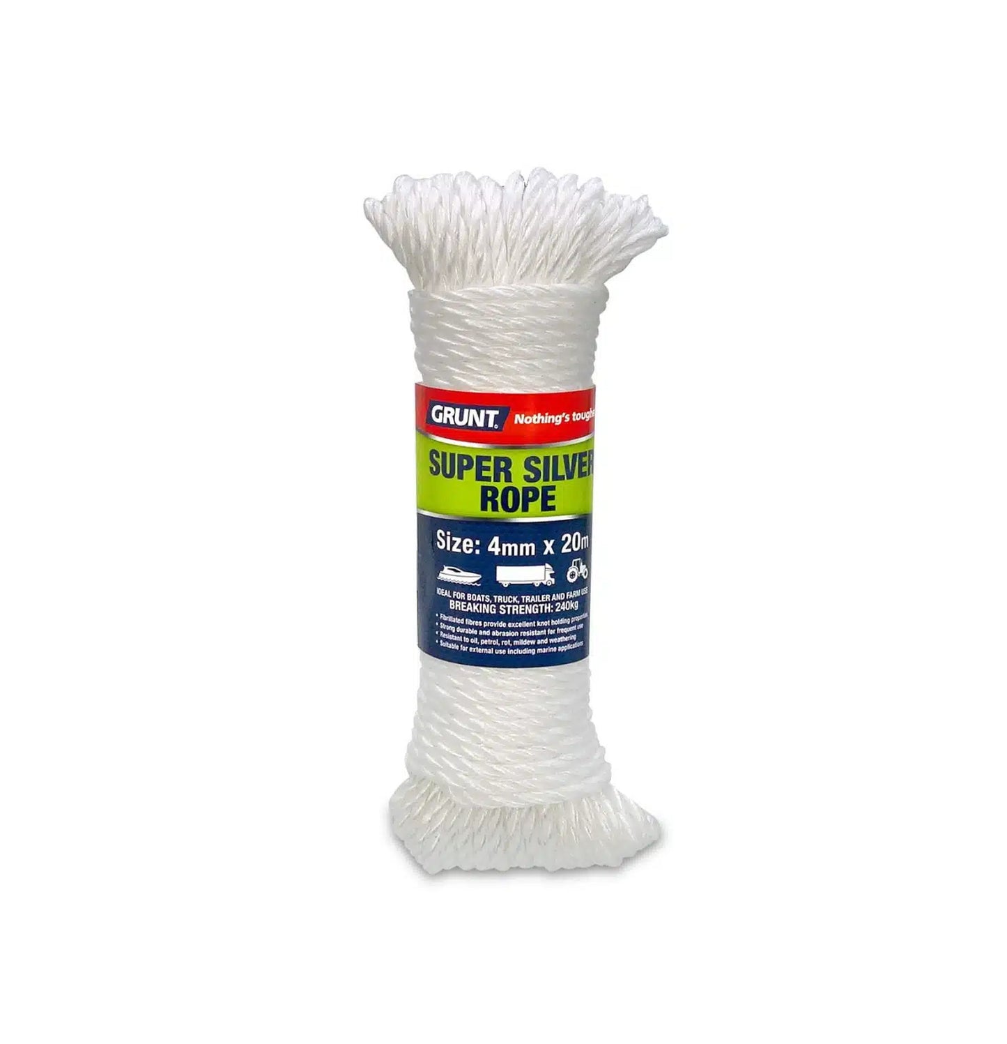 Grunt White Super Silver Rope 4mm x 20m