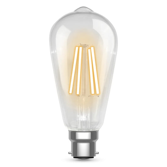 Kosnic ST64 Dimmable BC LED Clear Filament 40W Decorative Bulb Warm White