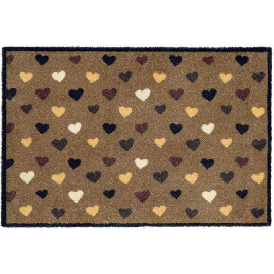 Likewise Recyclon Wash A Mat Love Hearts 75 x 50cm