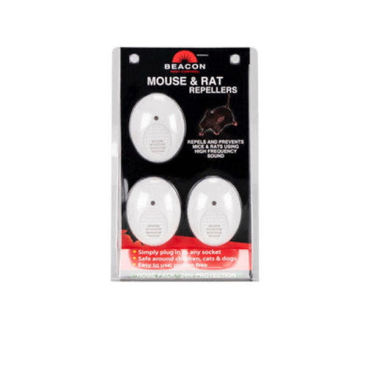 Rentokil Beacon Mouse & Rat Plug In Repellers 3 Pack