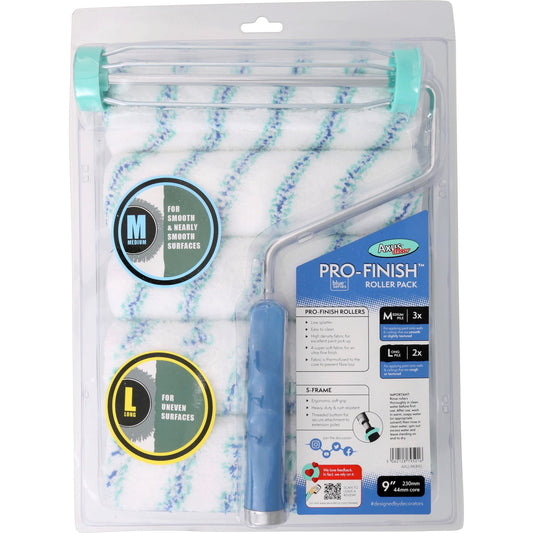 Axus Decor Blue Series Pro Finish 9" Roller Kit 6 Piece