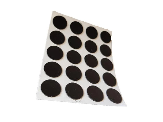 Index Black PVC Sticky Screw Covers 20 Pack