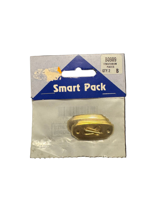 Smart Pack Brassed Escutcheon Plates 2 Pack