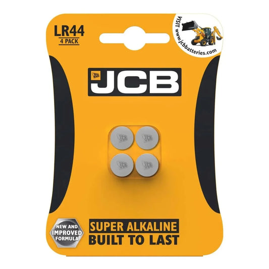 JCB Super Alkaline LR44 Batteries 4 Pack