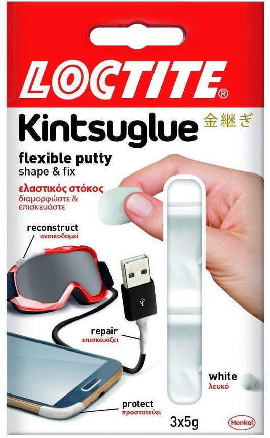Loctite Kintsuglue White Flexible Putty 3 x 5g