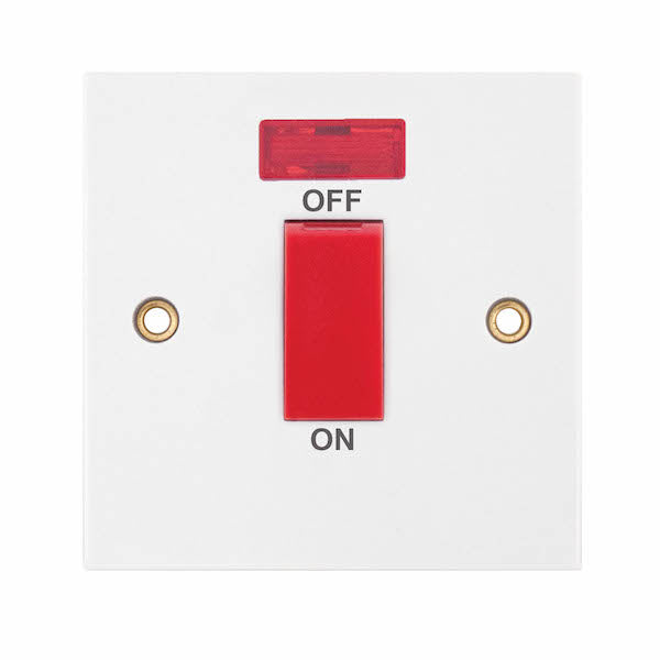 Selectric 1 Gang 45 Amp Cooker Switch with Neon Indicator