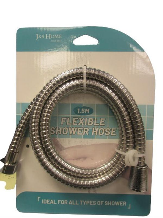 J&S Home Chrome Shower Hose 1.5m