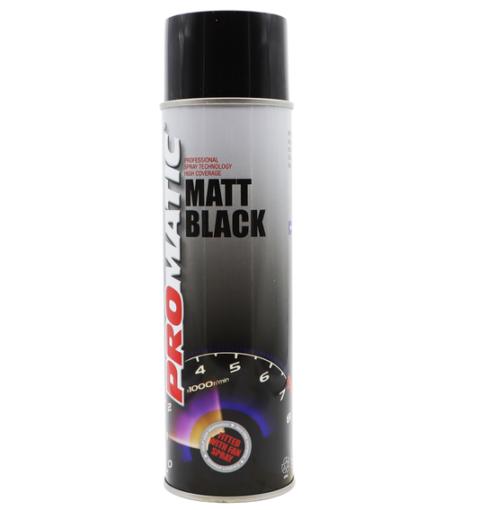 Promatic Matt Black Spray Paint 500ml