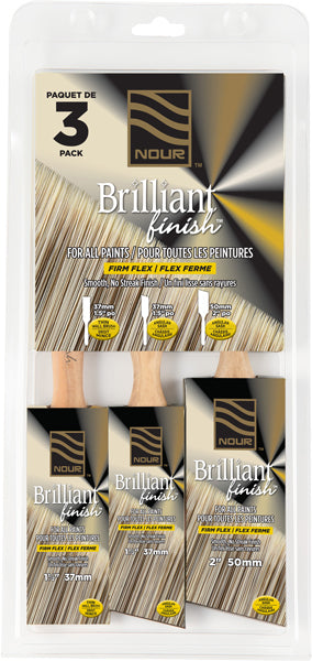 Nour Brilliant Finish Paintbrush 3 Pack