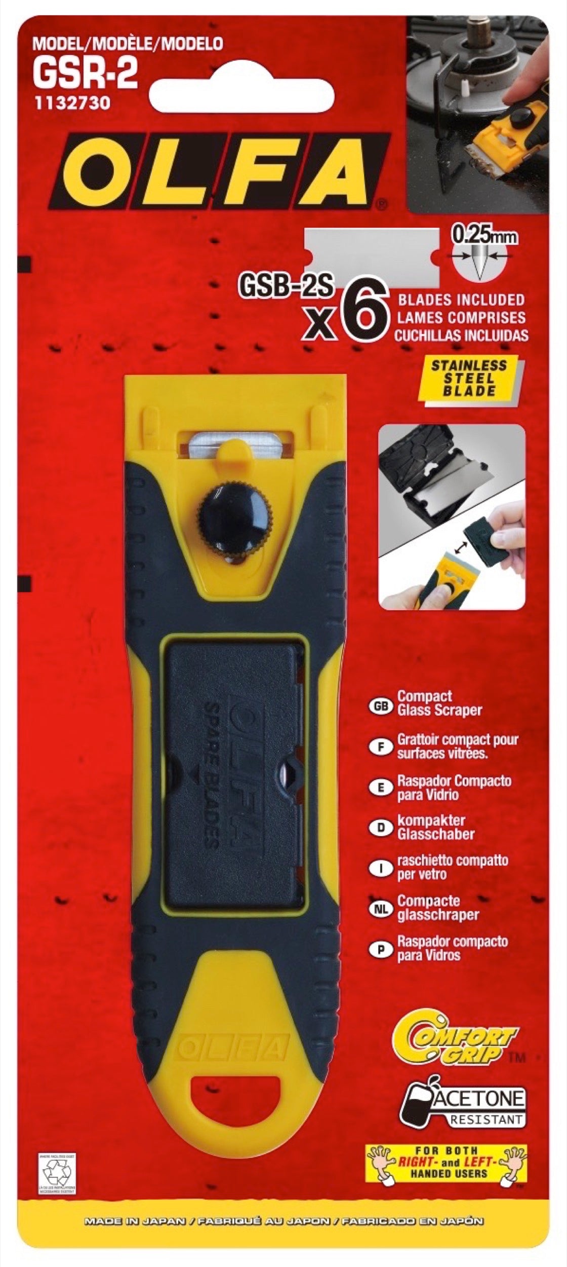 Olfa GSR-2  Mini Glass Scraper