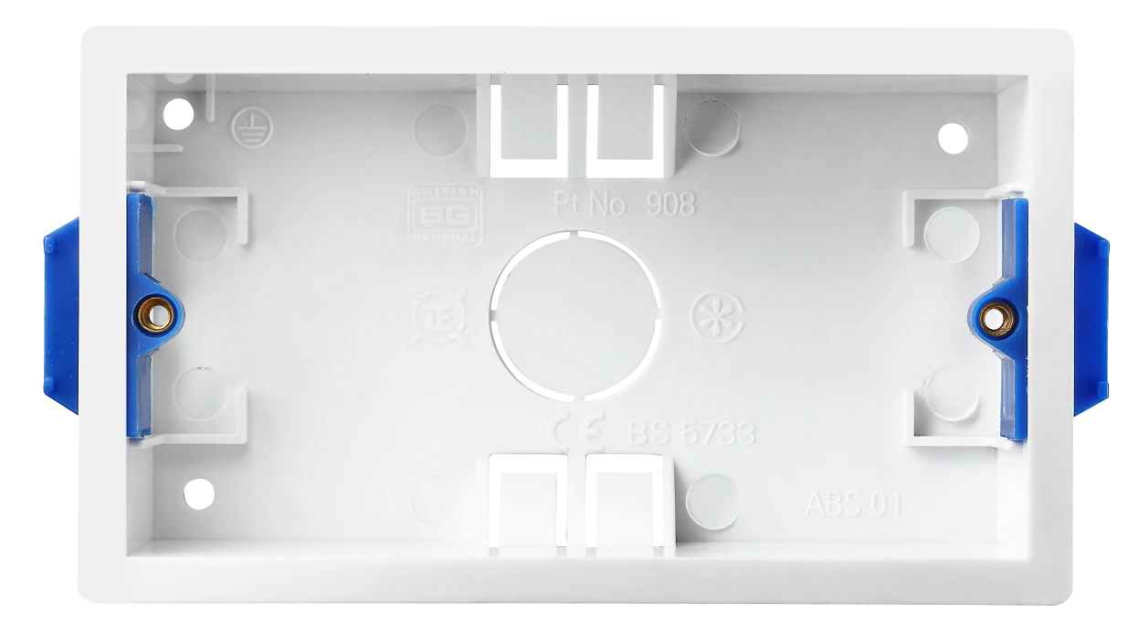 BG White 2 Gang Dry Lining Box 35mm