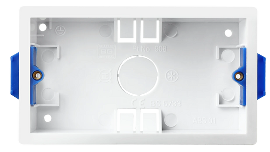 BG White 2 Gang Dry Lining Box 35mm