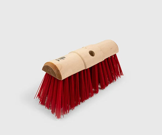 Hillbrush Salmon 13" Red PVC Poly Yard Brush Head Only