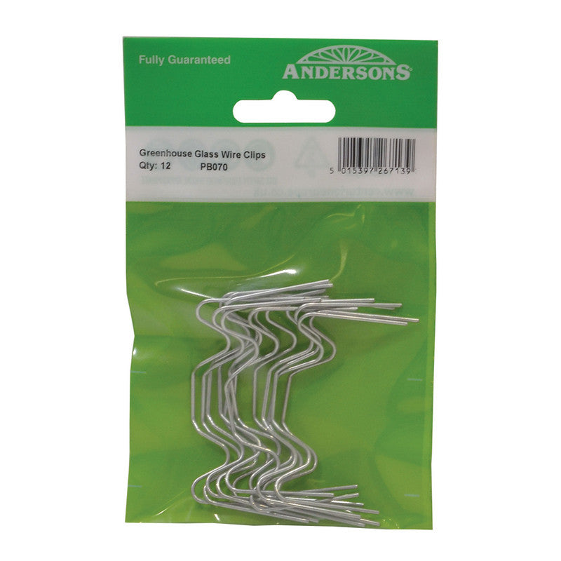 Andersons PB070 65mm Spring Wire Glazing W Clips 12 Pack