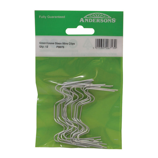 Andersons PB070 65mm Spring Wire Glazing W Clips 12 Pack