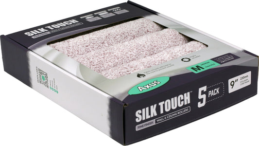 Axus Decor Silk Touch Fine Finishing Rollers Medium Pile 9" 5 Pack
