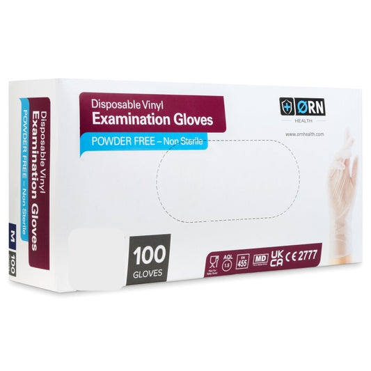 Orn Disposable Clear Vinyl Gloves Large 100 Gloves