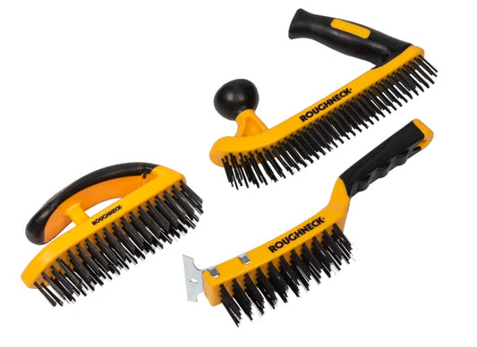 Roughneck 3 Piece Heavy Duty Wire Brush Set