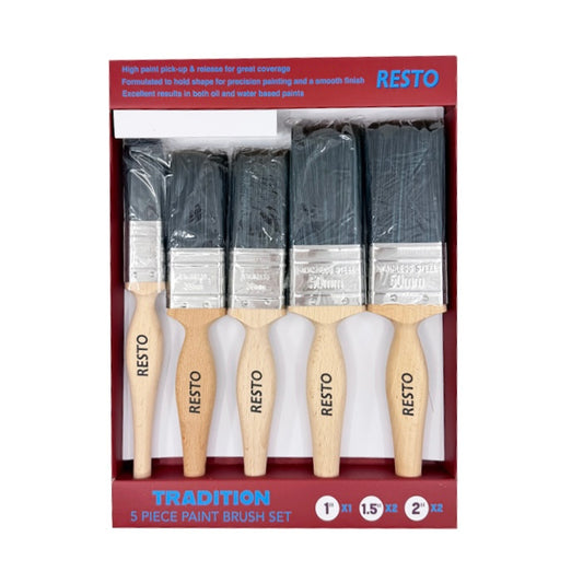 Resto 5 Piece Tradition Paint Brush Set