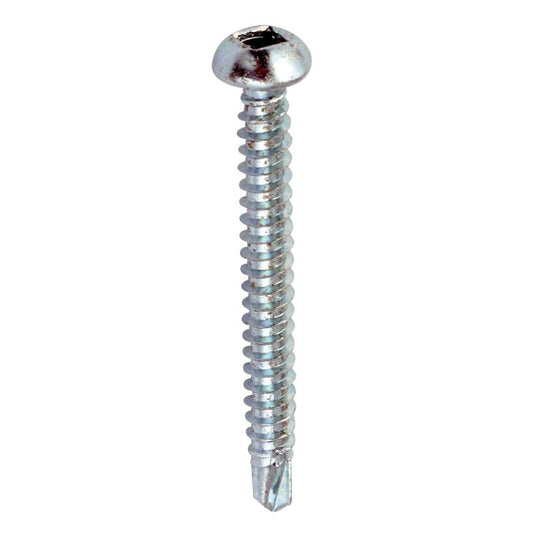 Twinthread Round Self Drilling Square Drive BZP Screws