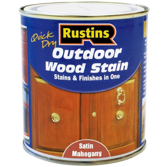Rustins Quick Dry Outdoor Wood Stain Mahogany 1L