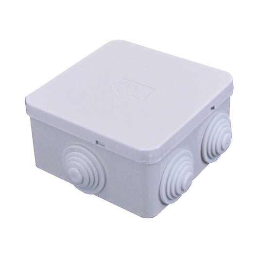ESR IP44 Grey Square Junction Box 80 x 80 x 40mm