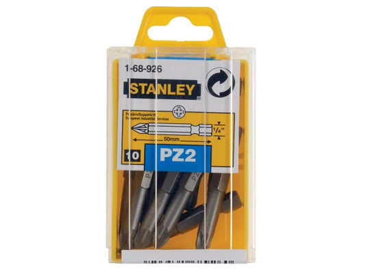 Stanley 168926 PZ2 Power Bits 50mm 10 Pack