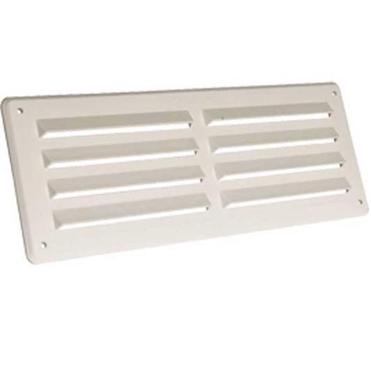 White Louvre Ventilator with Fly Screen 9" x 3"