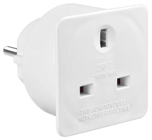 Masterplug UK To Europe Travel Adaptor