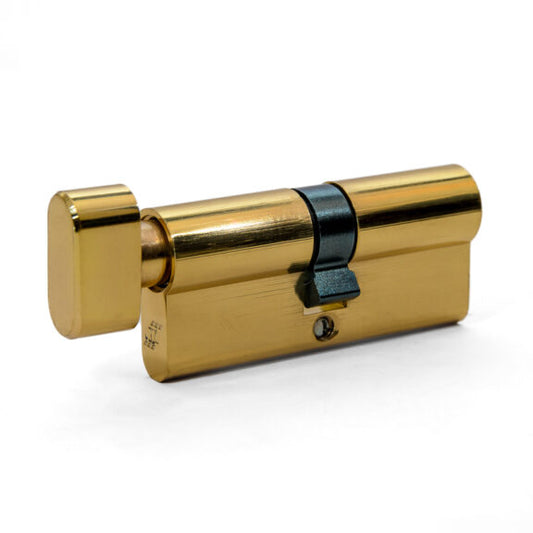 Intelligent Hardware Euro Cylinder Thumbturn Brass Lock 35 x 35mm