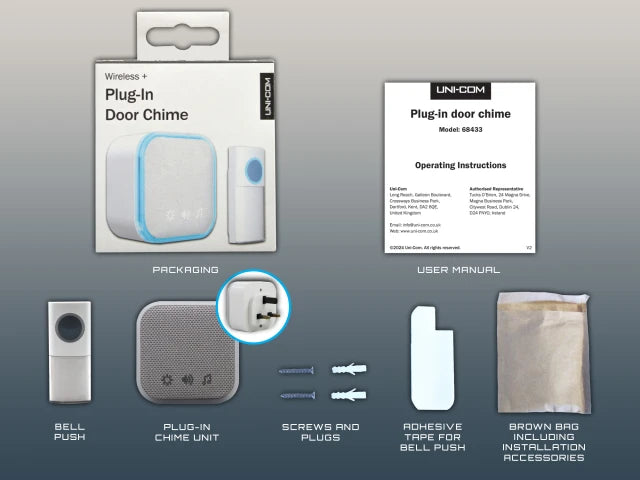 Uni-Com Plug In Door Chime White