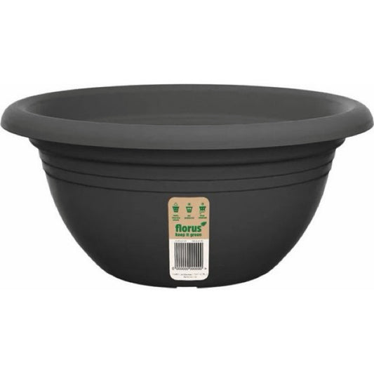 Elho Florus Mediterran Flower Pot Bowl Anthracite 30cm
