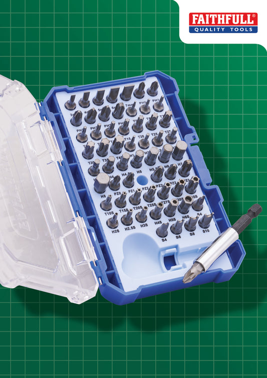 Faithfull 61 Piece Chrome Vanadium Security Screwdriver Bit Set