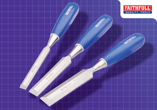 Faithfull 3 Piece Blue Chisel Set