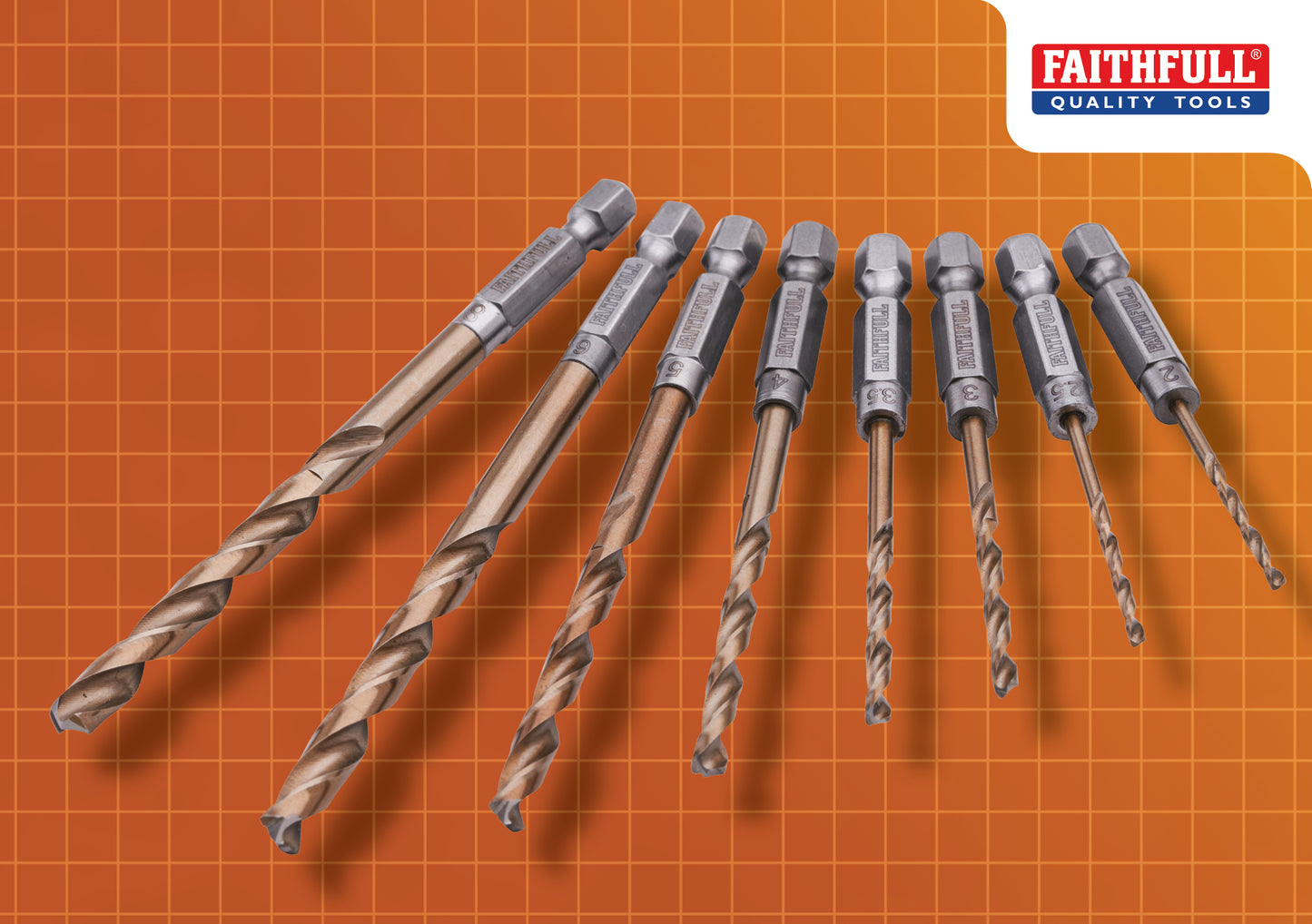 Faithfull 8 Piece Quick Change Drill Bit Set
