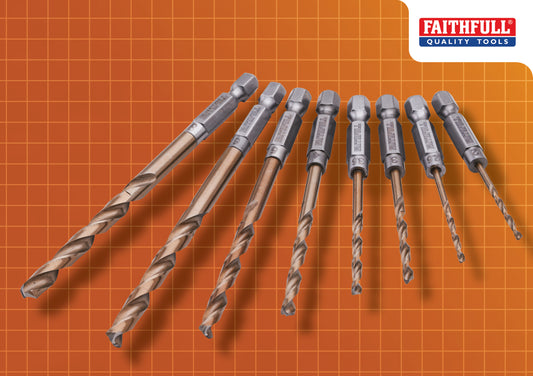 Faithfull 8 Piece Quick Change Drill Bit Set