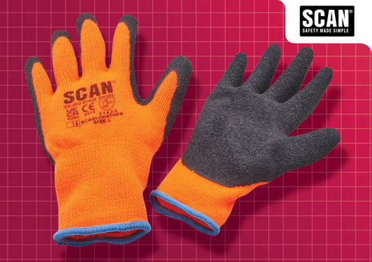 Scan Dipped Thermal Latex Gloves 3 Pairs